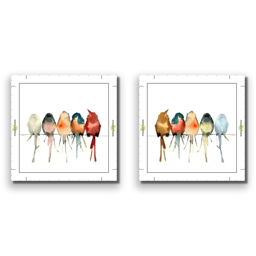 Watercolour Birds on Branch Perfect Pairs