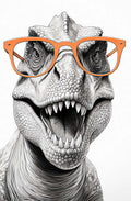 Dino in Orange Glasses