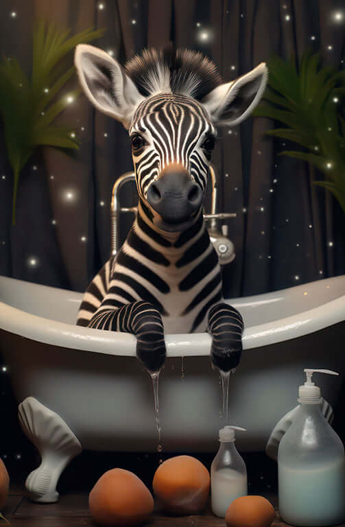 Zebra Bathtime