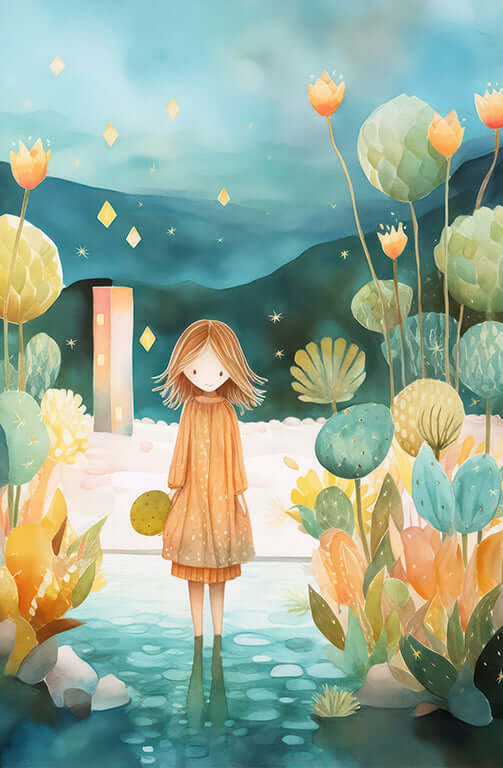 Girl in Pond