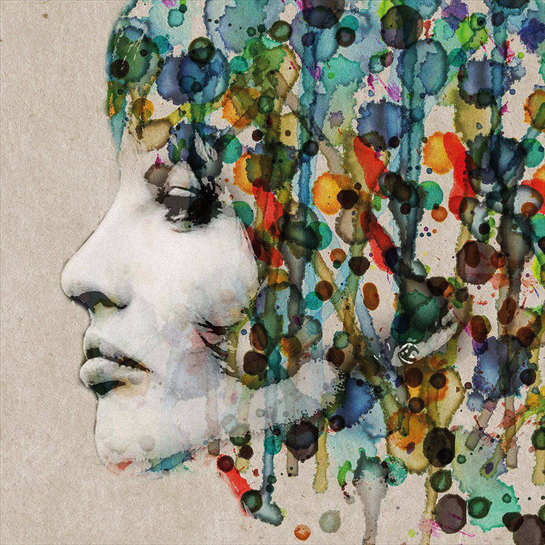 Abstract Hair, Square Acrylic Print Art