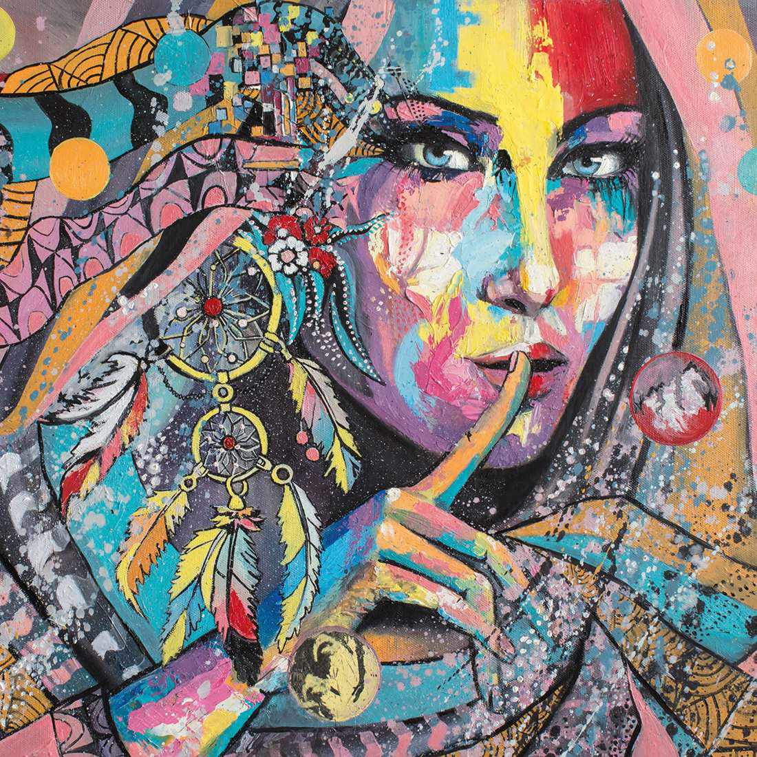 African Secret, Square Canvas Art