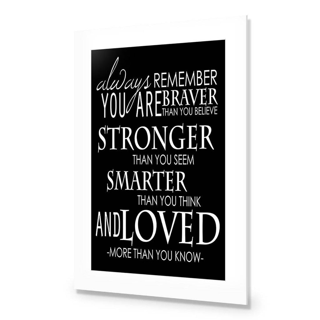 Always Remember, B&W Acrylic Print Art