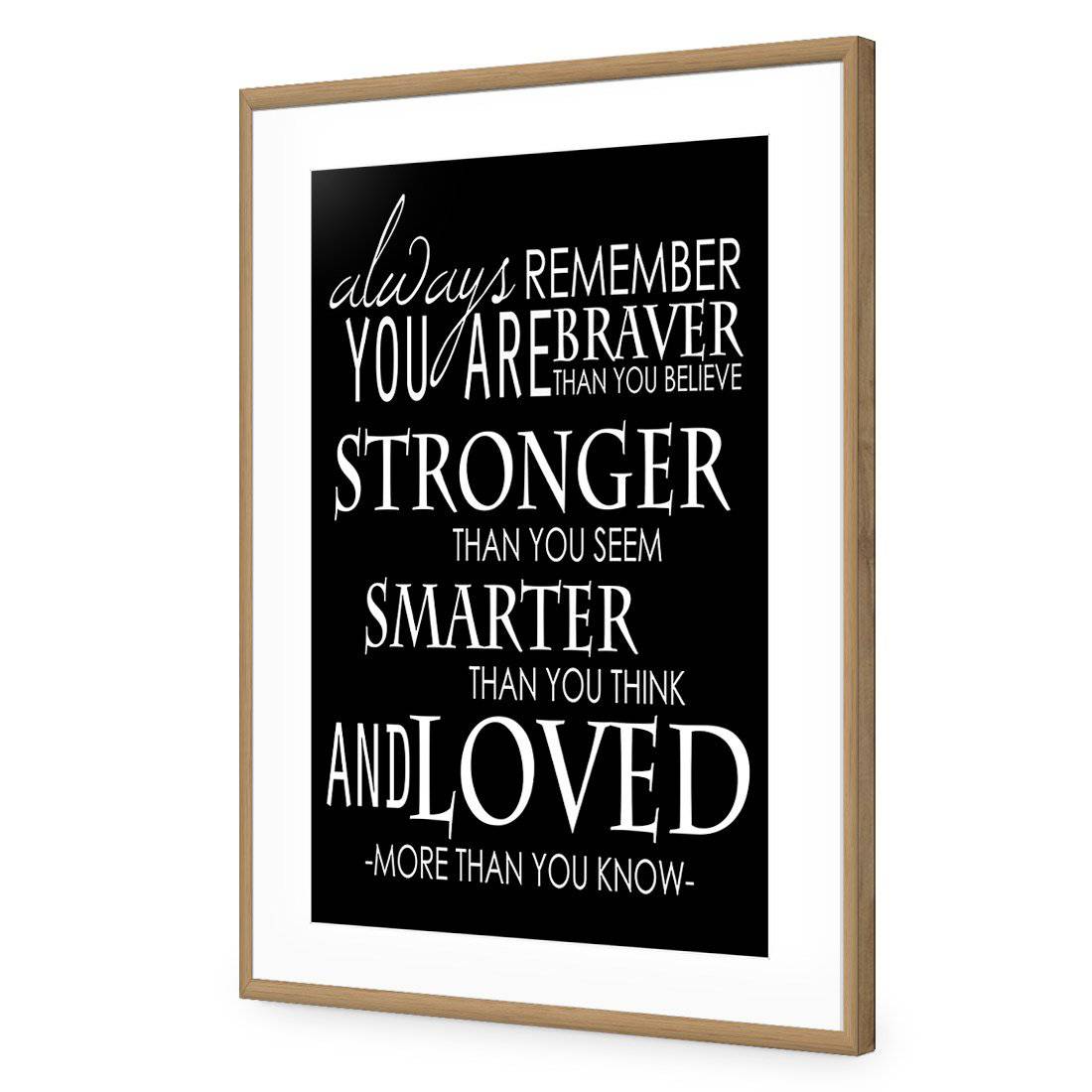 Always Remember, B&W Acrylic Print Art