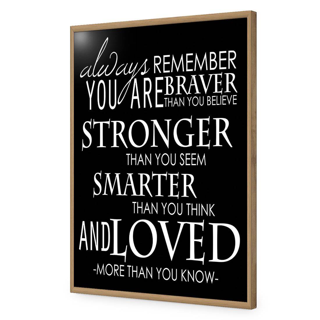Always Remember, B&W Acrylic Print Art