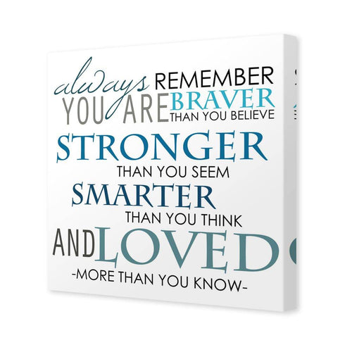Always Remember, Square Canvas Art