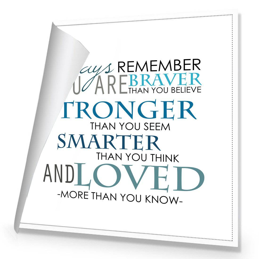 Always Remember, Square Canvas Art