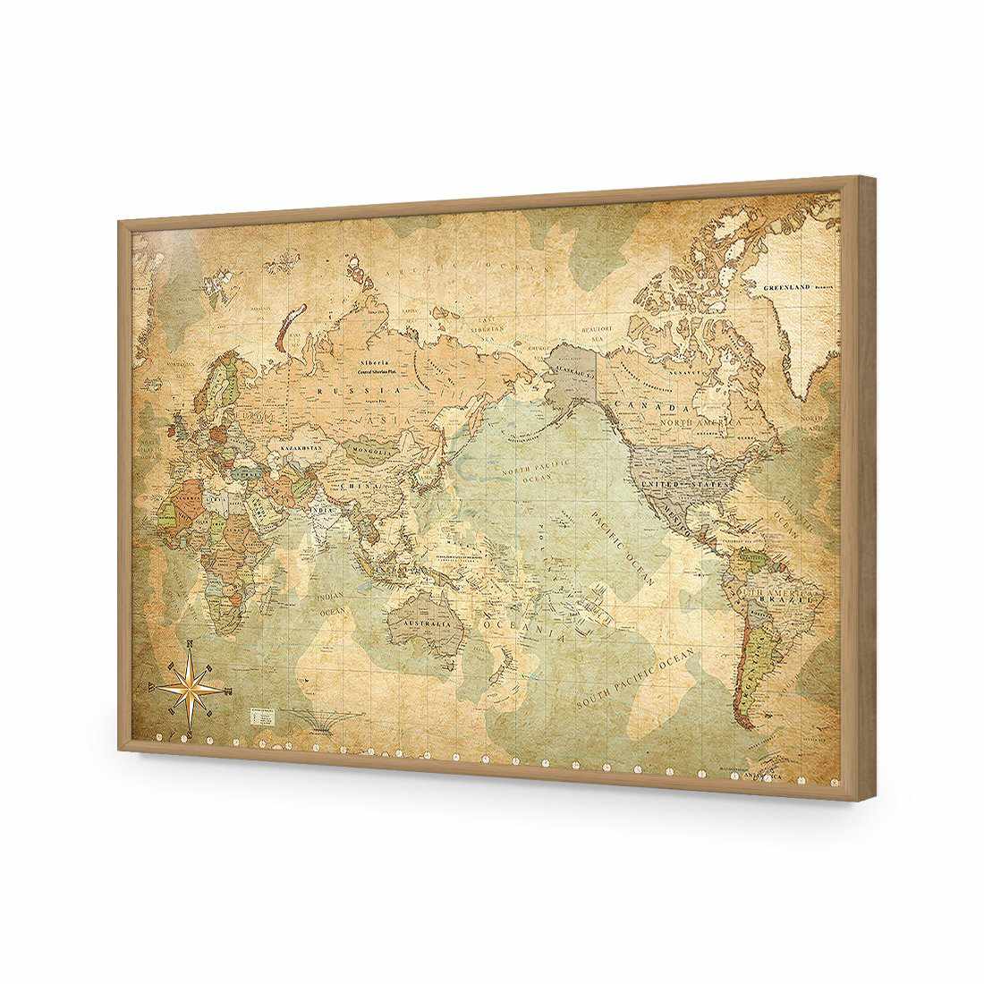 Antique World Map Acrylic Print Art