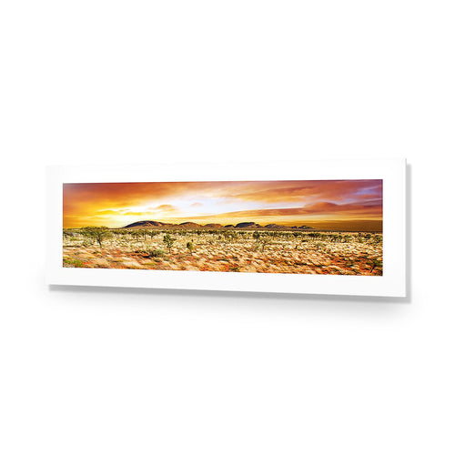 Australian Outback Sunset, Long Acrylic Print Art