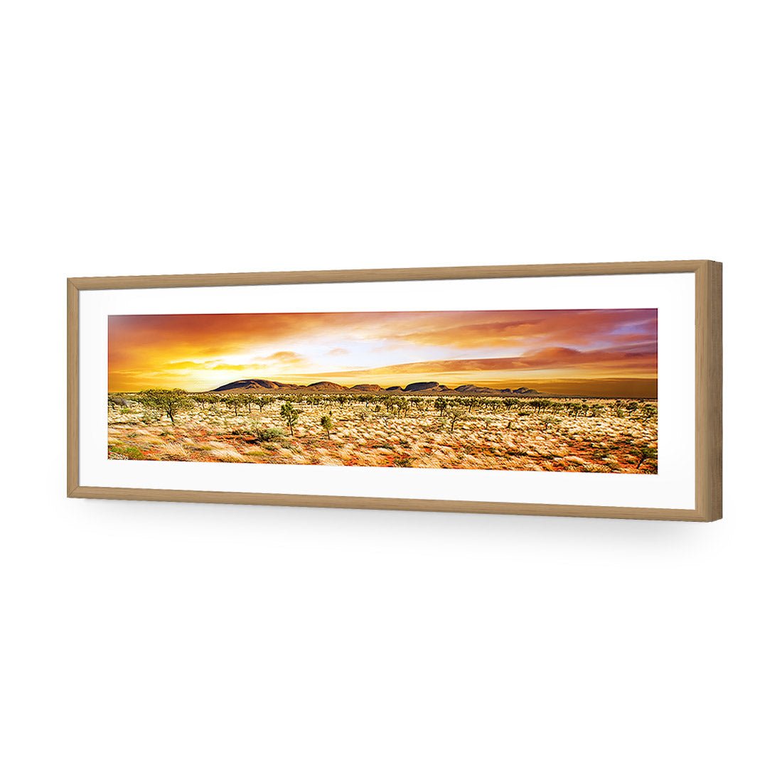 Australian Outback Sunset, Long Acrylic Print Art