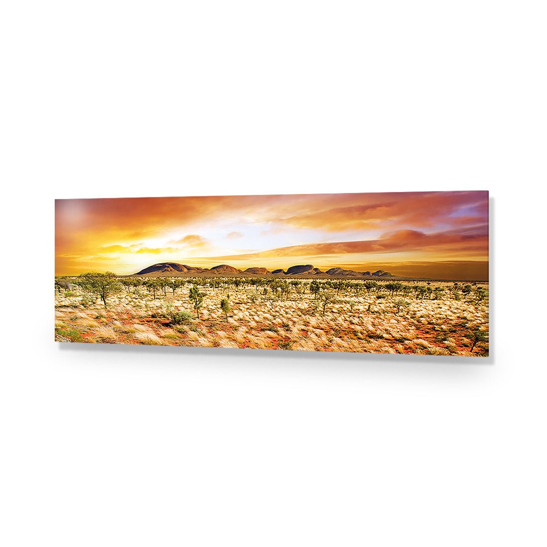 Australian Outback Sunset, Long Acrylic Print Art
