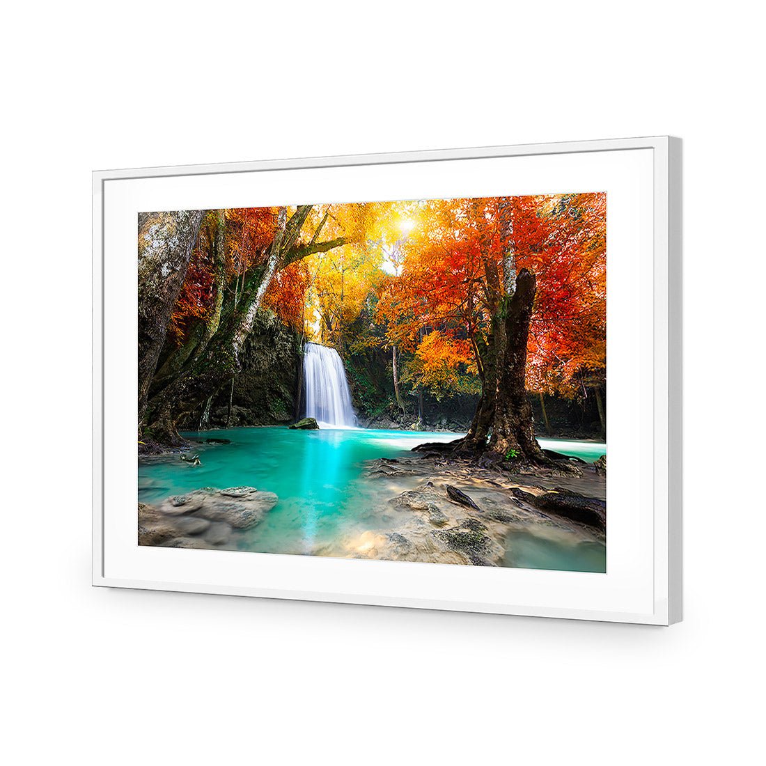 Autumn Waterfall Magic Acrylic Print Art