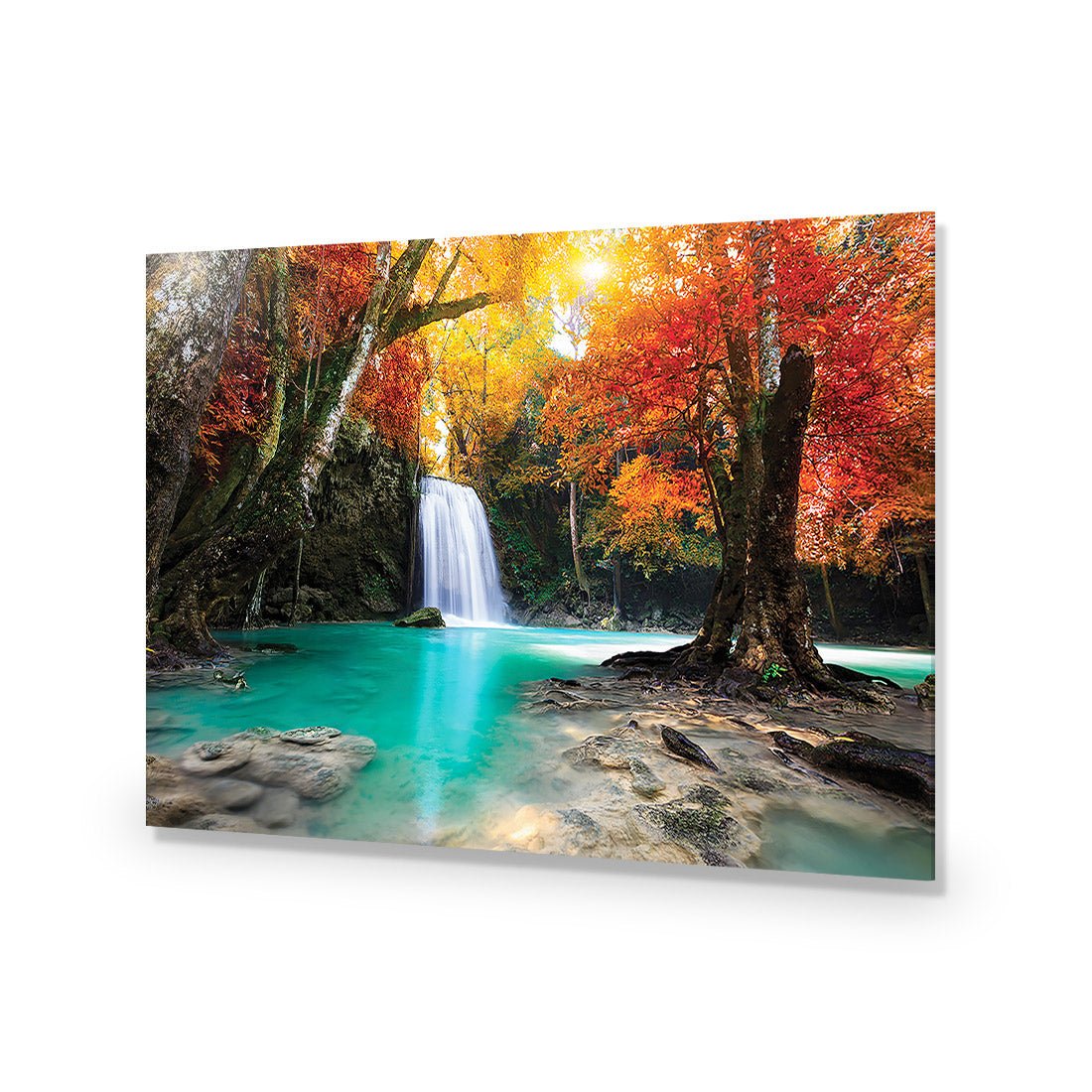 Autumn Waterfall Magic Acrylic Print Art