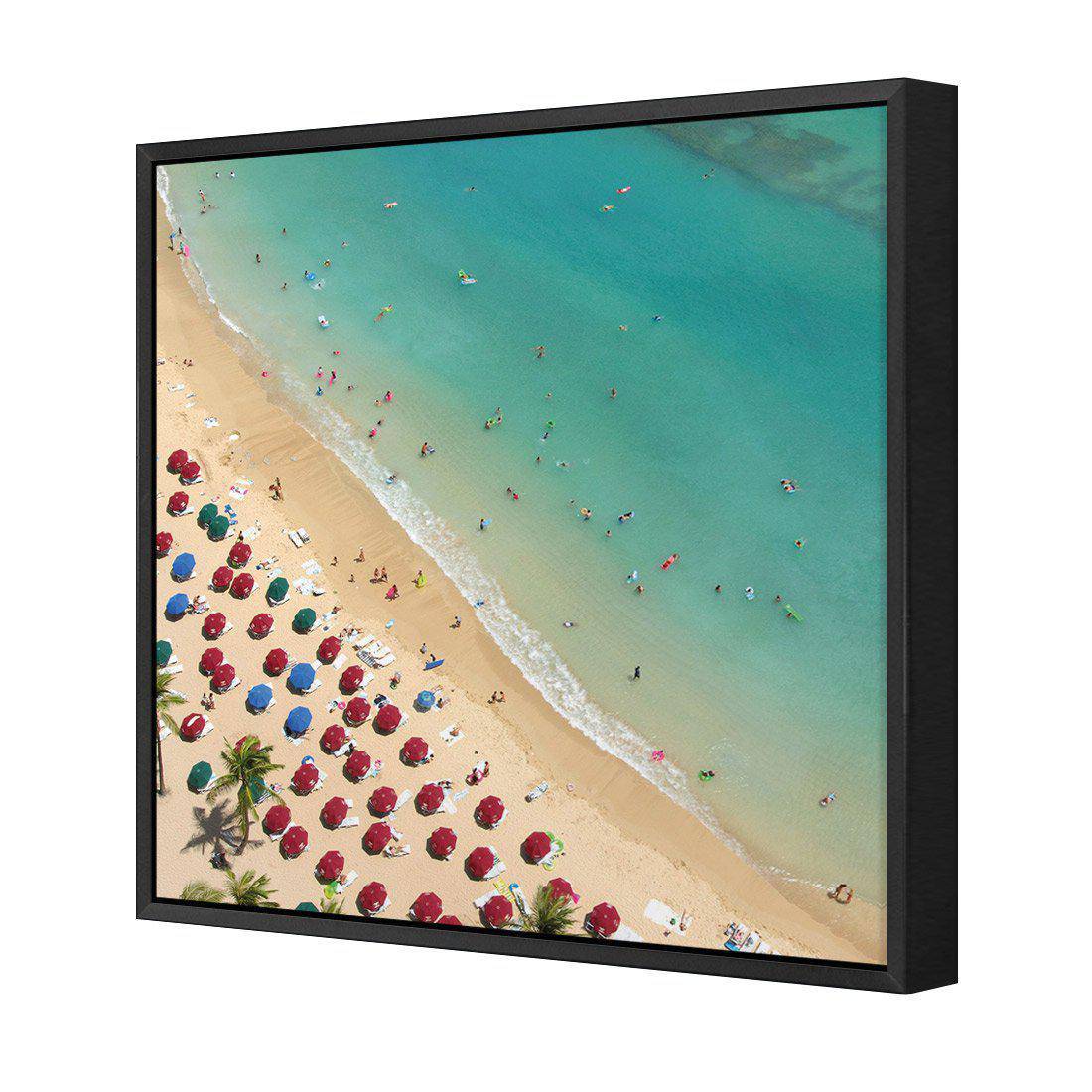 Birds Eye Beach, Square Canvas Art