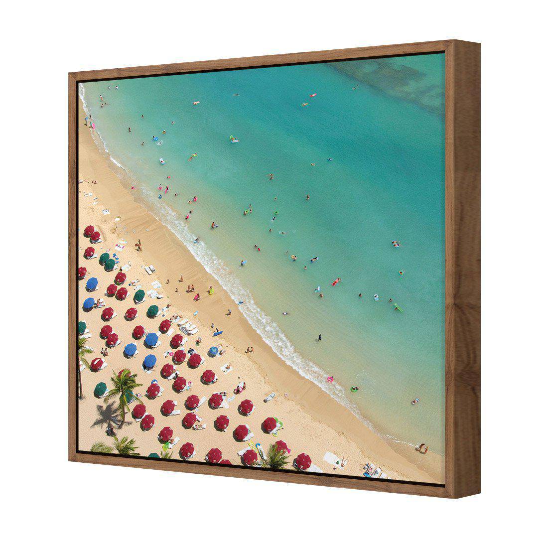 Birds Eye Beach, Square Canvas Art