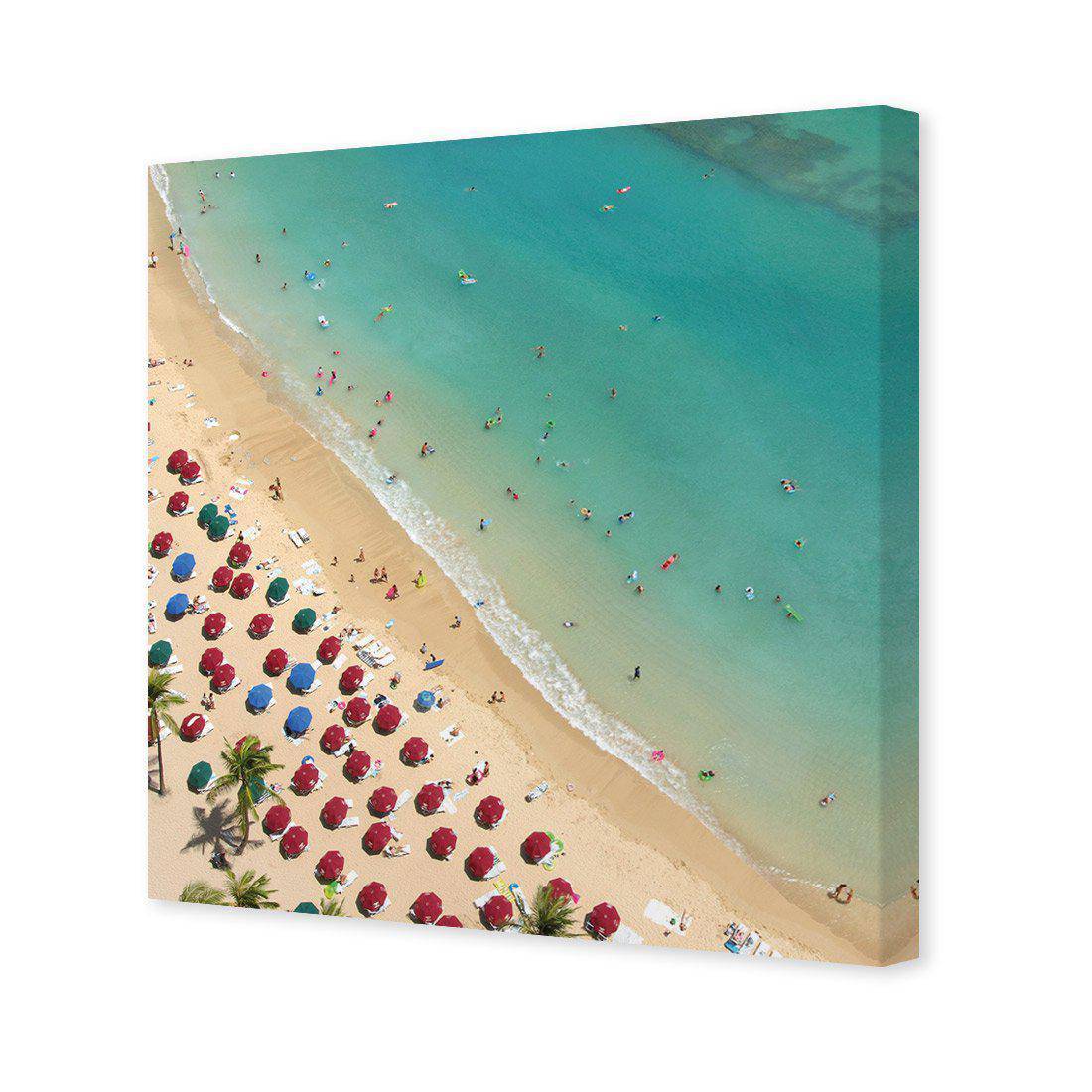 Birds Eye Beach, Square Canvas Art