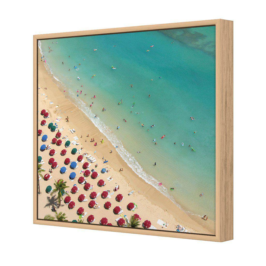 Birds Eye Beach, Square Canvas Art