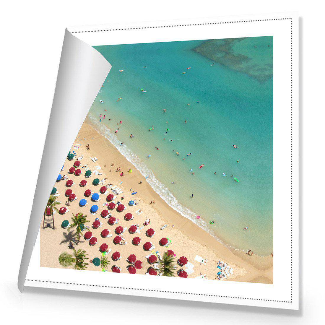 Birds Eye Beach, Square Canvas Art