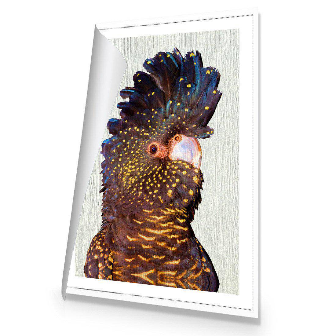 Black Cockatoo Front, Paper Canvas Art