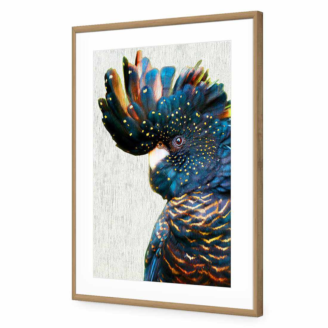 Black Cockatoo Side, Paper Acrylic Print Art