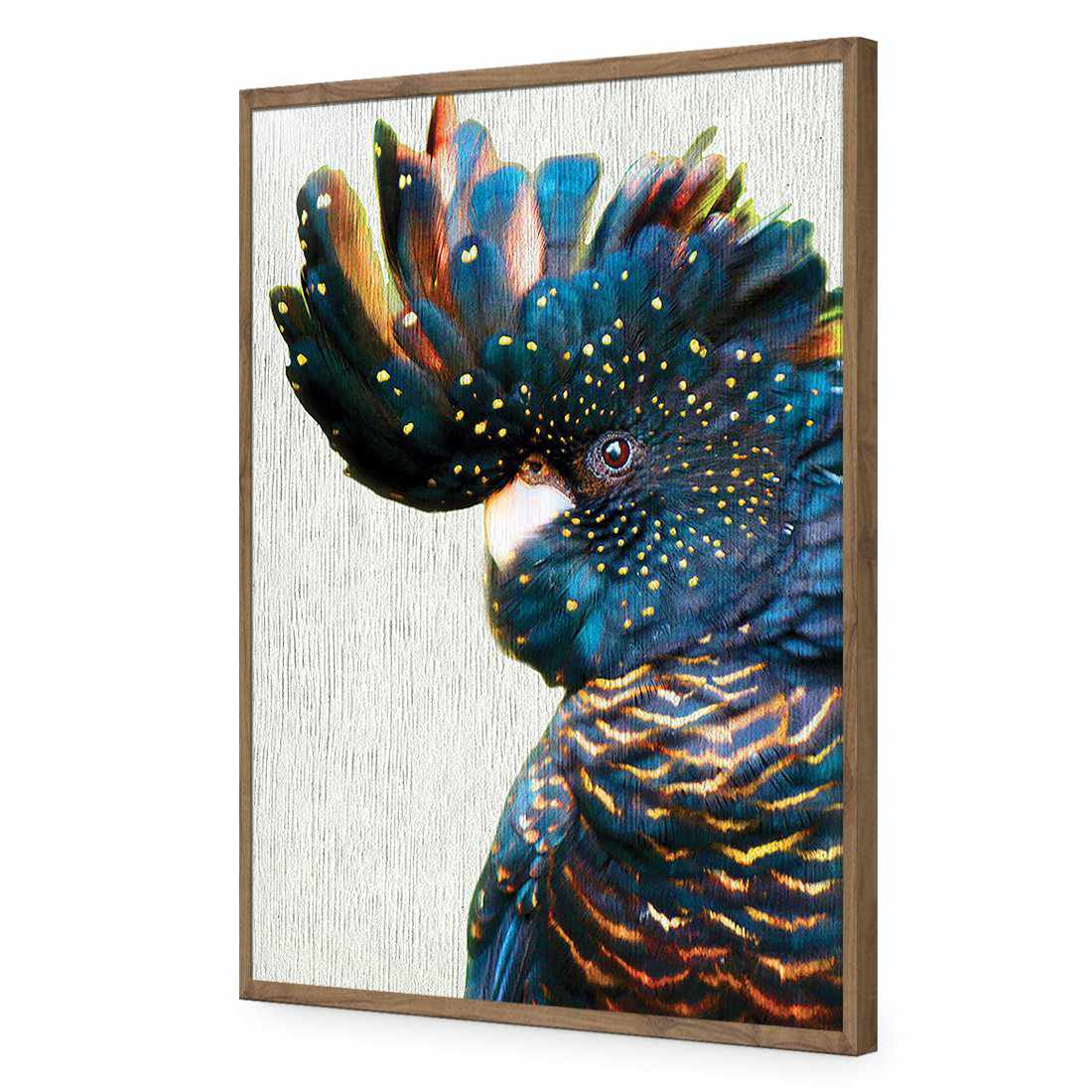 Black Cockatoo Side, Paper Acrylic Print Art
