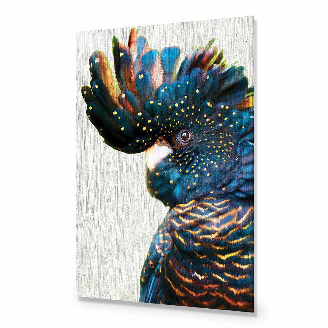 Black Cockatoo Side, Paper Acrylic Print Art