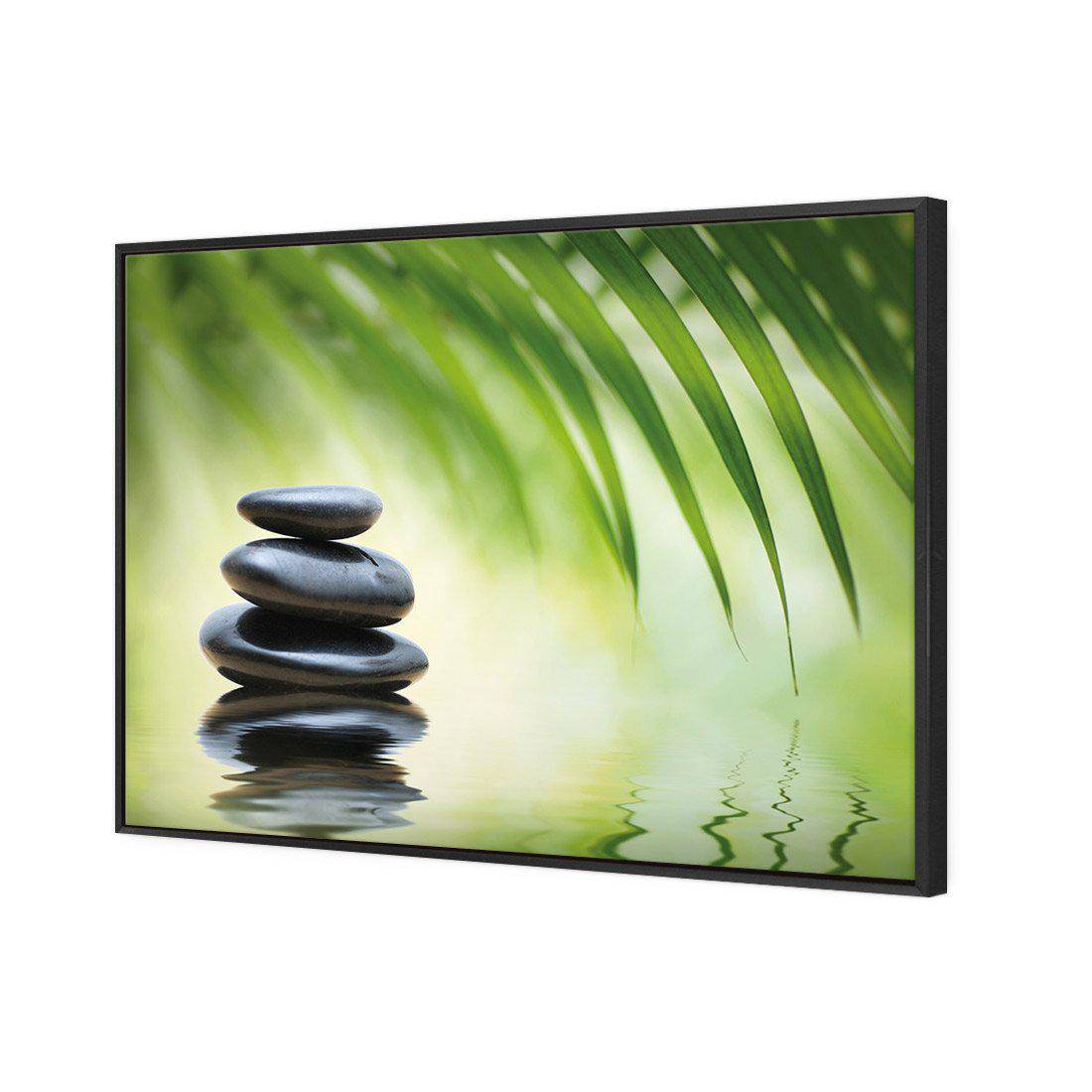 Black Stone Reflection Canvas Art