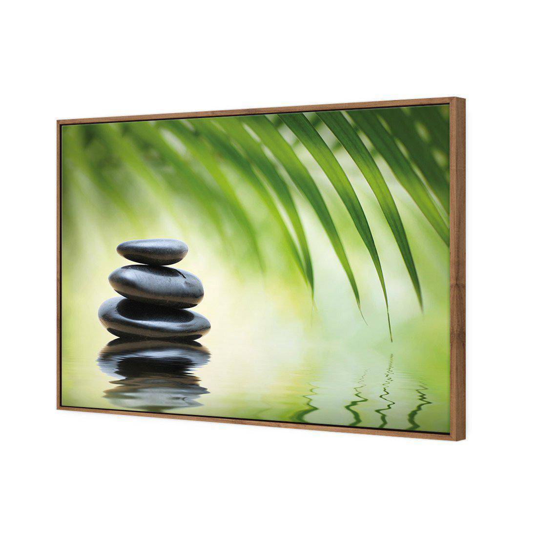 Black Stone Reflection Canvas Art