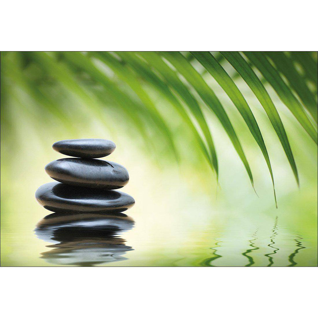 Black Stone Reflection Canvas Art