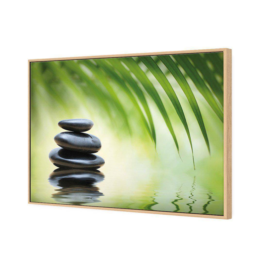 Black Stone Reflection Canvas Art