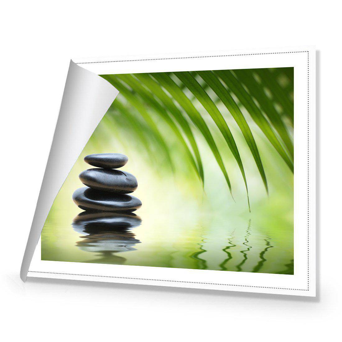 Black Stone Reflection Canvas Art