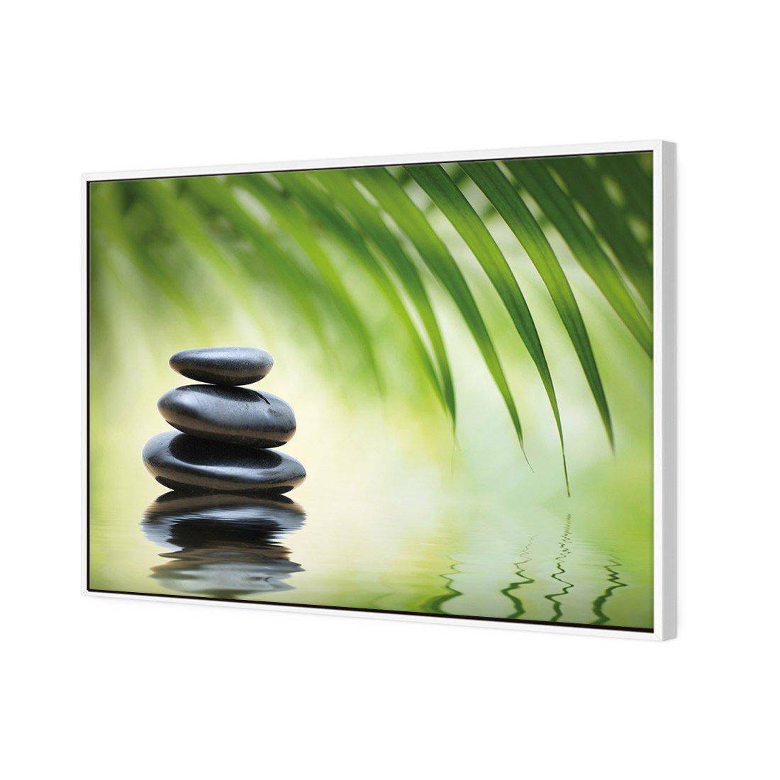 Black Stone Reflection Canvas Art