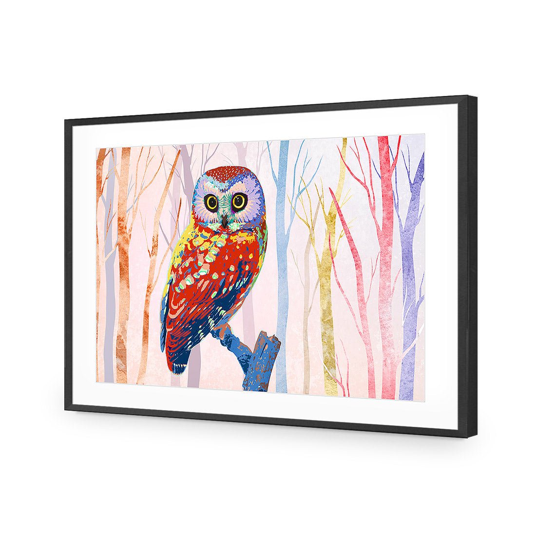 Bright Wise Owl, Light Acrylic Print Art