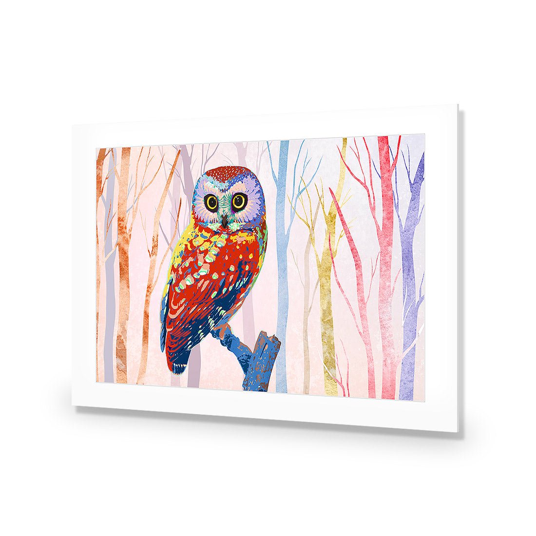 Bright Wise Owl, Light Acrylic Print Art