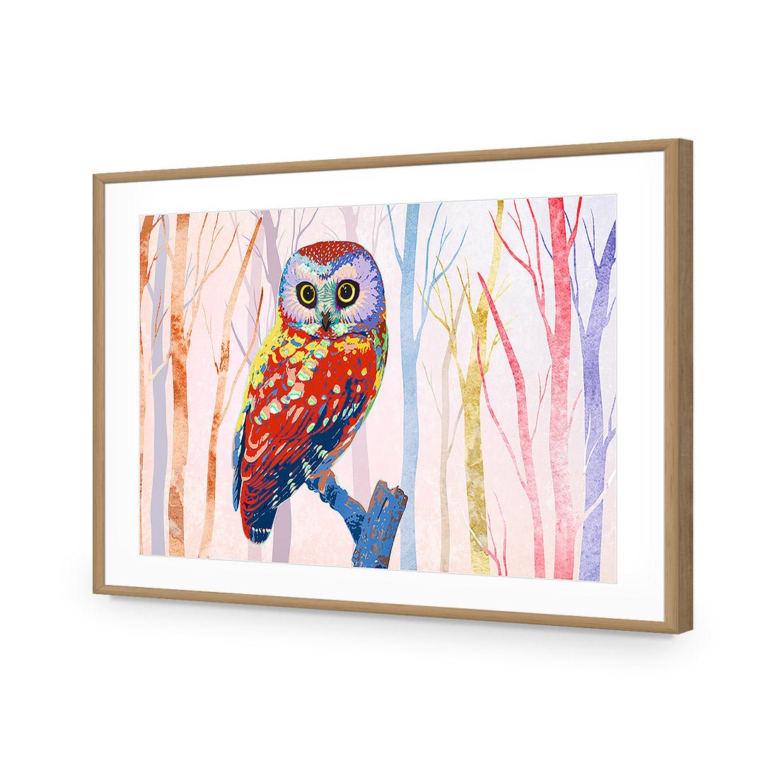 Bright Wise Owl, Light Acrylic Print Art