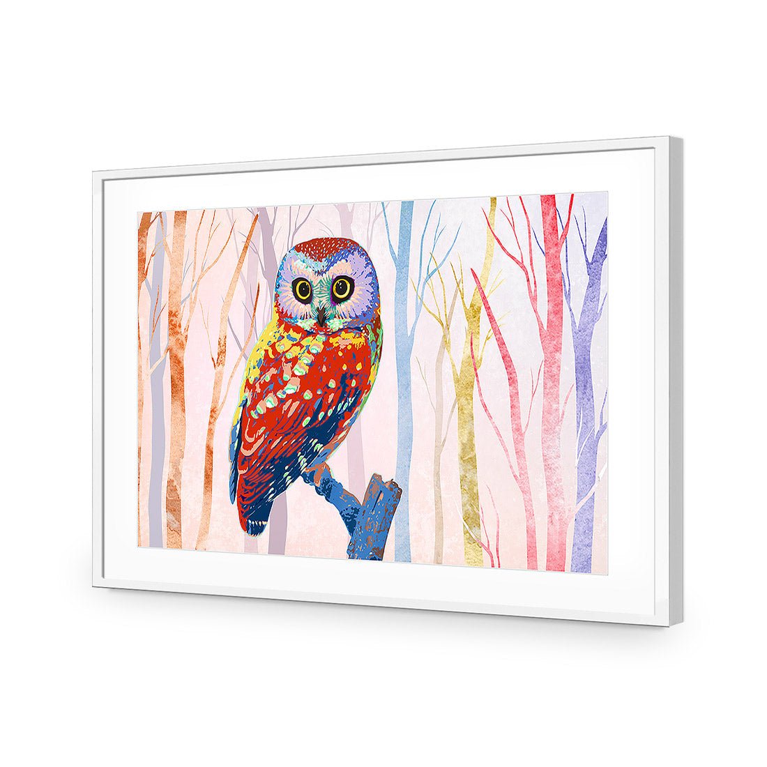 Bright Wise Owl, Light Acrylic Print Art