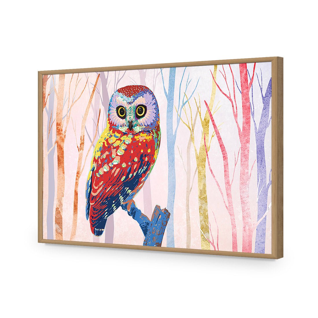 Bright Wise Owl, Light Acrylic Print Art