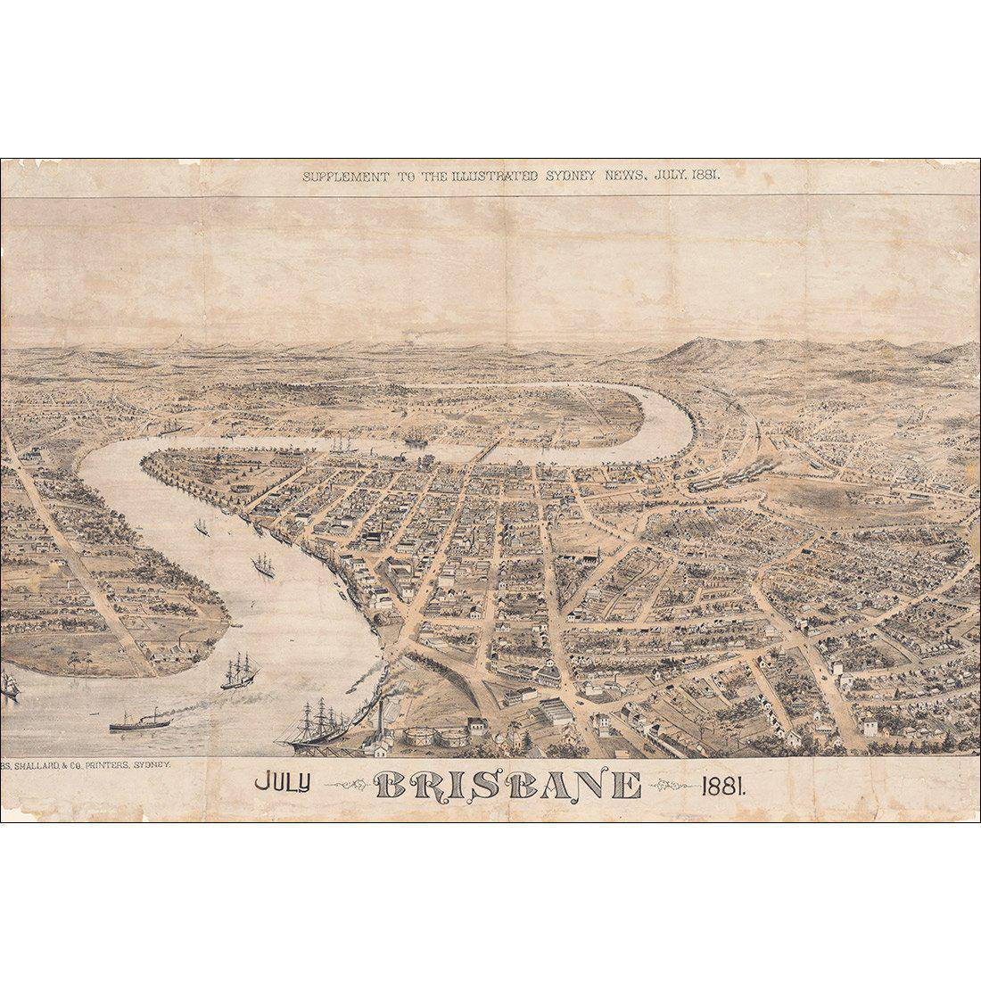 Brisbane 1881 Canvas Art