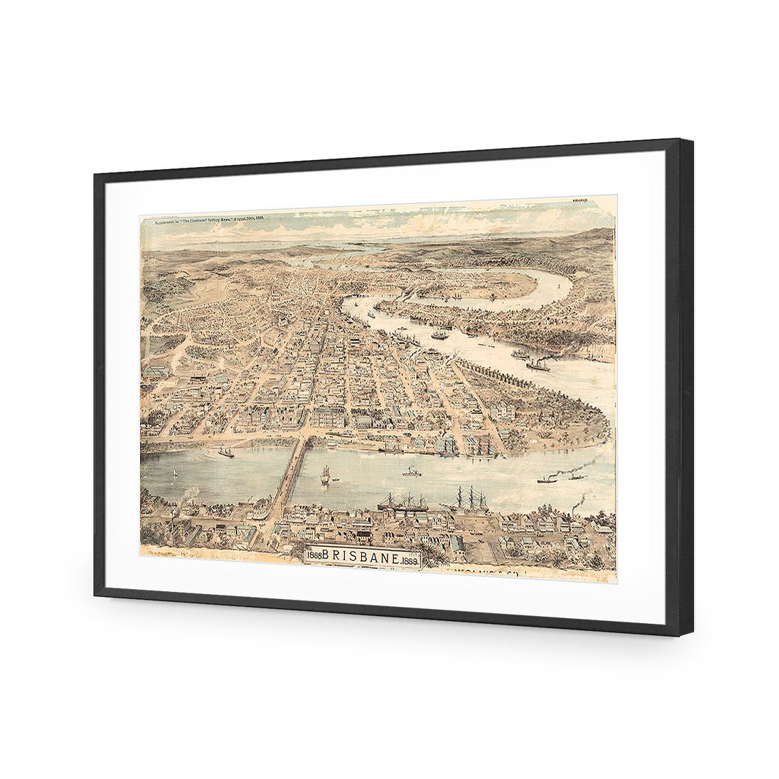 Brisbane 1888 Acrylic Print Art