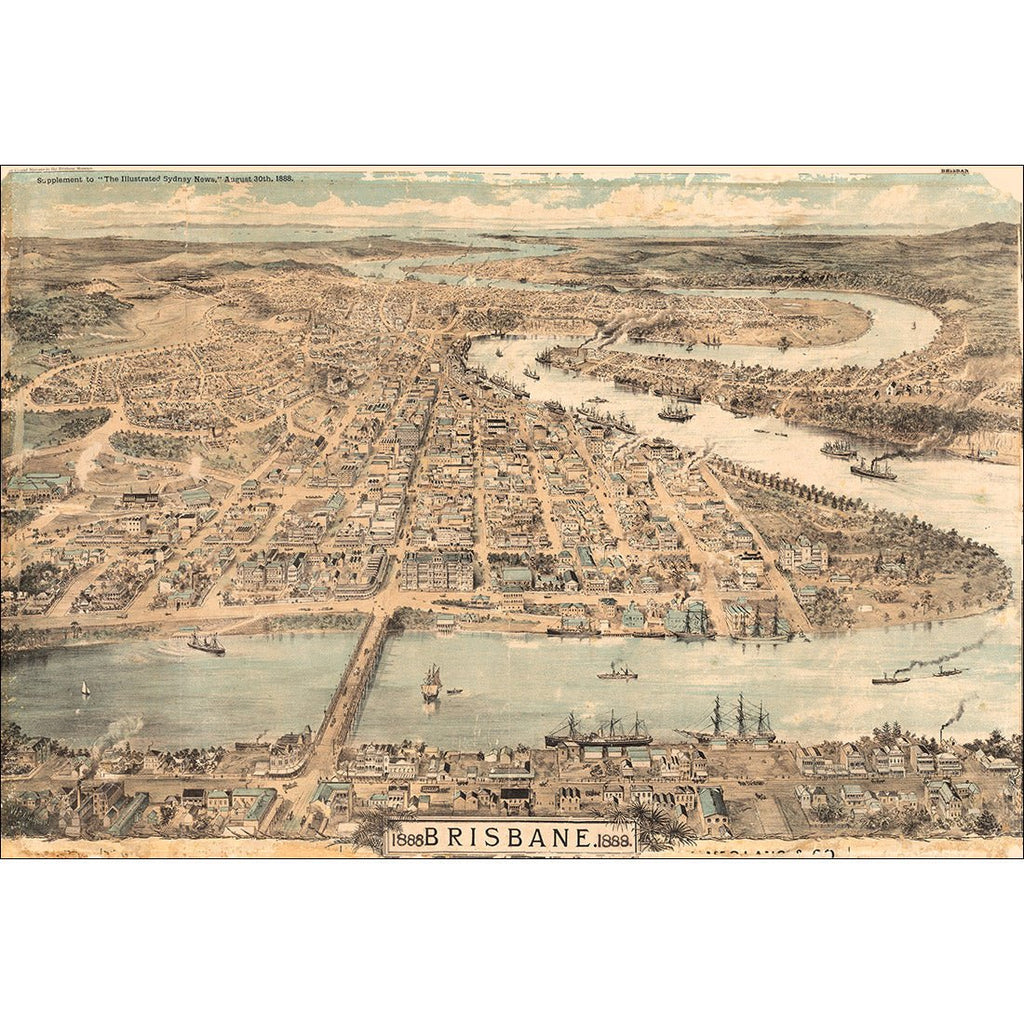 Brisbane 1888 Acrylic Print Art