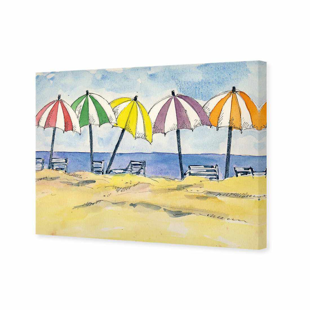 Brolly Beach Canvas Art