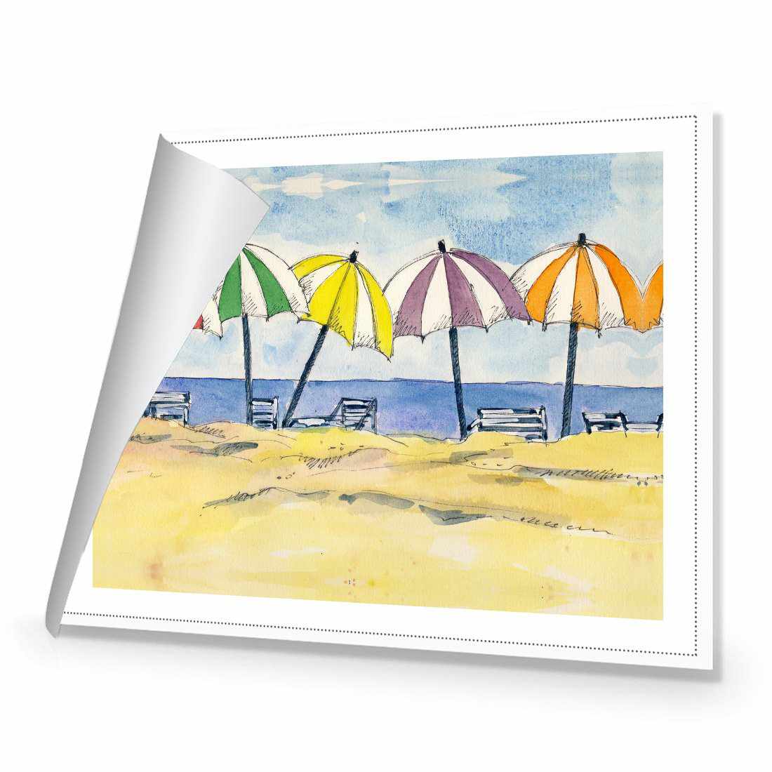 Brolly Beach Canvas Art