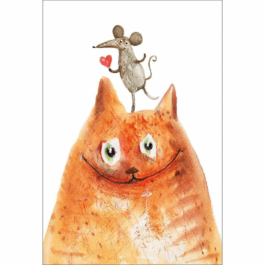 Cat and Mouse Love Canvas Art