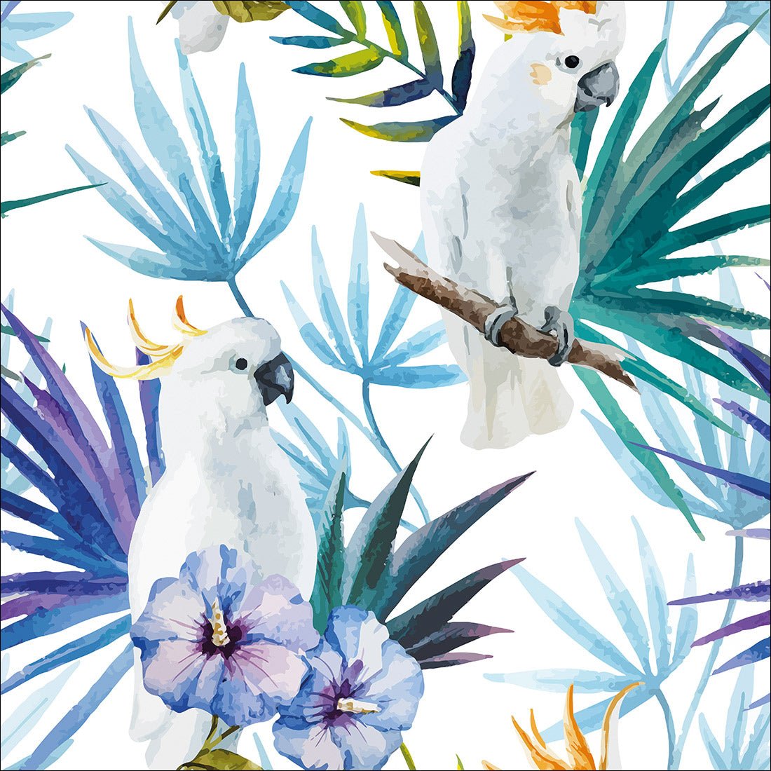 Cockatoo On High, Square Acrylic Print Art