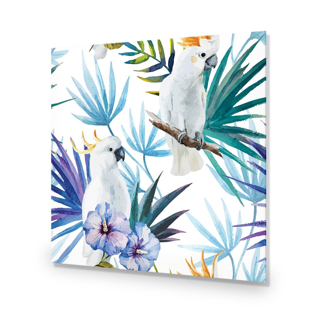 Cockatoo On High, Square Acrylic Print Art