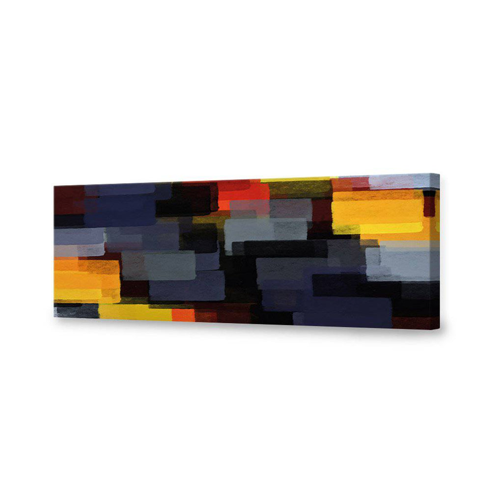Colliding Blocks Canvas Art