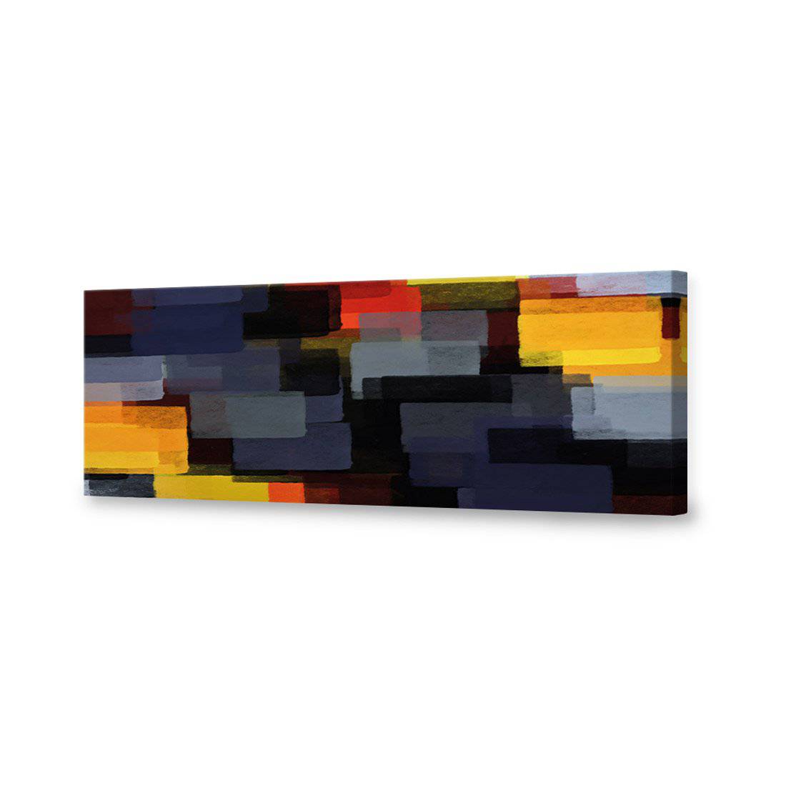 Colliding Blocks Canvas Art