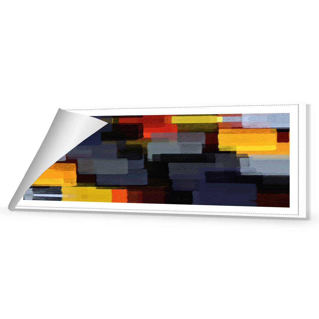 Colliding Blocks Canvas Art