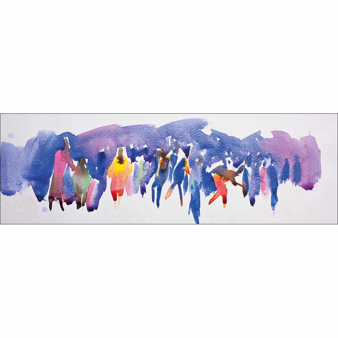 Community Abstract Watercolour Canvas Art
