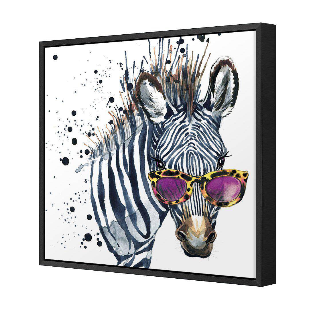 Cool Zebra, Square Canvas Art